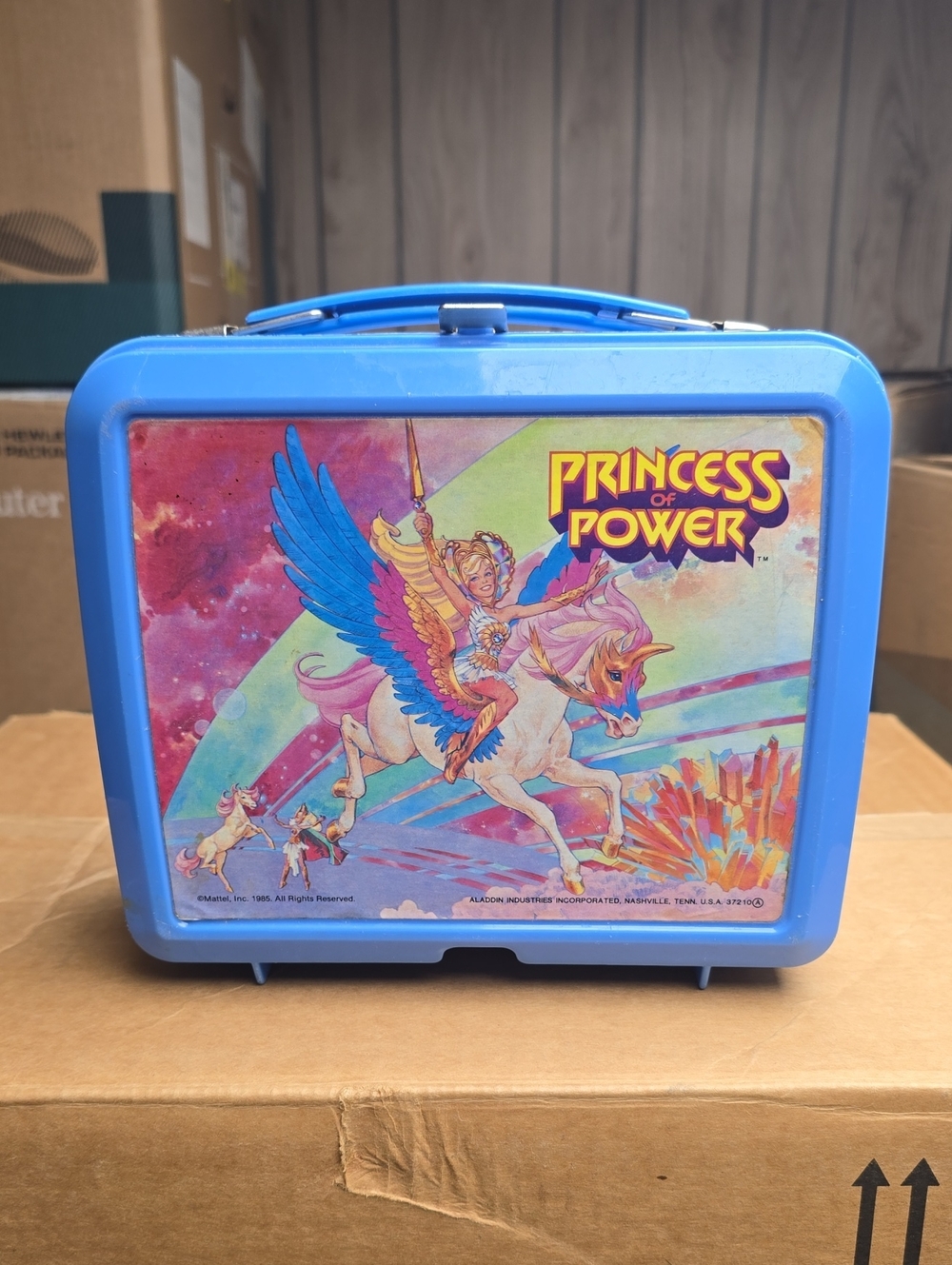 Vintage 1985 Princess Of Power She-Ra Blue Kids Lunchbox